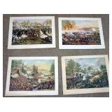 1098	GROUP OF 4 REPRODUCTION CIVIL WAR PRINTS, 24 1/2 IN X 18 3/4 IN	50	100	25	PLEASE PAY ATTENTION 