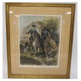 1101	FRAMED  PRINT *THE LAST MEETING OF LEE AND JACKSON*, 21 1/2 IN X 25 3/4 IN	50	100	25	PLEASE PAY