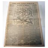 1109	CIVIL WAR NEWSPAPER, THE NEW YORK HERALD 1862, THE BATTLE OF MAYSVILLE	50	100	25	PLEASE PAY ATT