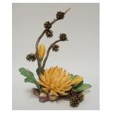 1007	CONNOISSEUR OF MALVERN *AUTUMN MELODY CHRYSANTHEMUM* SIGNED TERRY K LEWIS, NO 10/100, CIRCA 199