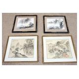 1037	LOT OF 4 FRAMED ASIAN PRINTS	50	100	25	PLEASE PAY ATTENTION FOR DAILY ADDITIONS TO THIS SALE. P