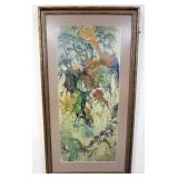 1038	PANG TSENG YING *MOUNTAIN IN THE MIST* 1916 FRAMED ARTWORK, MARKED ON BACK, WATERCOLOR, 22 1/2 