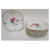 1064	GROUP OF 8 OLD PARIS PLATES DECORATED W/ROSES, 8 3/4-9 IN	50	100	25	PLEASE PAY ATTENTION FOR DA