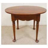 1084	CHERRY OVAL QUEEN ANNE STYLE LAMP TABLE, 28 IN X 22 IN X 24 IN	75	150	50	PLEASE PAY ATTENTION F