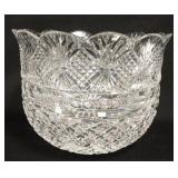 1106	LARGE SIGNED WATERFORD BOWL W/ SCALLOPED EDGE TOP. 10 IN  DIAMENTER 7 1/2 IN 	75	150	25	PLEASE 