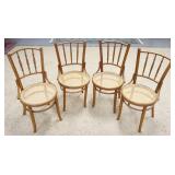 1131	LOT OF FOUR BENT WOOD CANE SEAT CHAIRS W/ TURNED SPINDLE BACKS	75	150	25	PLEASE PAY ATTENTION F