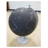1153	UNUSUAL BLACK GLOBE IN A METAL STAND. 26 1/2IN H APP. 19 IN DIAMETER. 	50	100	25	PLEASE PAY ATT
