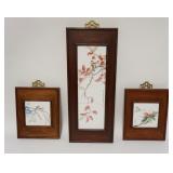 1175	GROUP OF 3 WOOD FRAMED ASIAN TILES, LARGEST IS 7 1/4 IN X 17 1/2 IN	50	100	25	PLEASE PAY ATTENT
