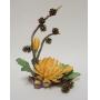 1001	BOEHM BONE PORCELAIN FLOWER FIGURE LIMITED *SPANISH IRIS* NO 242, APPROXIMATELY 9 IN X 8 1/2 IN