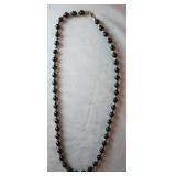 1002	TIFFANY & CO ONYX AND STERLING SILVER BEADED NECKLACE 29 IN LONG. APPROXIMATE TOTAL WEIGHT WITH