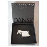 1013	DANSK SILVER PLATE LION PAPER WEIGHT NEW IN BOX