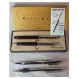 1019	VINTAGE WATERMANS  IN BOX WITH INSTRUCTIONS AND BLANK CARTRIDGES AND PIERE CARDIN, AS FOUND,  P