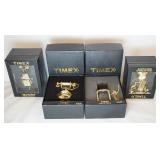 1028	4 TIMEX COLLECTIBLE MINI CLOCKS IN BOXES, 2 TELEPHONES, 1 GOLF CLUB BAG AND 1 ORNATE CHAIR