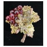 1050	FABRICE FRANCE GRAPE CLUSTER PIN AS FOUND, 3 1/4 IN LONG