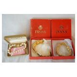 1058	LOT OF THREE BRACELETS TWO ARE IVANA & ONE IS QUEEN ANNE COLLECTION 