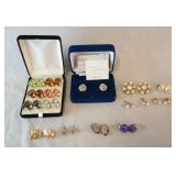 1075	LOT OF 16 PAIRS OF CLIP ON EARRINGS. LOT INCLUDES CAMROSE & KROSS JAQUELINE KENNEDY EARRINGS RE