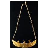 1078	ALVA MUSEUM REPLICA NECKLACE W/ EGYPTIAN GODDESS PENDANT