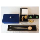 1094	LOT INCLUDING TWO PERFUME BOTTLES ONE IS BY MARILYN MIGLIN IN ORIGINAL BOX, THE OTHER IS IN THE