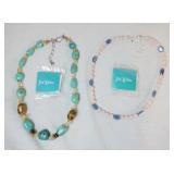 1097	LOT OF TWO JAY KING NECKLACES W/ STERLING SILVER CLASP/CHAINS