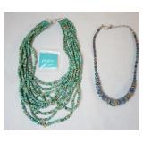 1098	LOT OF TWO JAY KING NECKLACES W/ STERLING SILVER CLASP/CHAINS