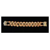 1122	BEAUTIFUL ISRAEL 925 MUTLI STRAND BRACELET WITH CORAL TYPE STONES, 7 1/2 IN LONG