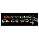 1132	LOT OF 16 COSTUME RINGS