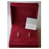 1149	AFFINITY DIAMONDS STERLING SILVER HOOP EARRINGS IN ORIGINAL BOX 