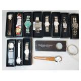 1178	LOT OF 13 WRIST WATCHES INCLUDING PIERCARLO DALESSIO & CYMEX. AS FOUND. 
