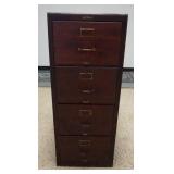 1040	SHAW WALKER MAHOGANY FILE CABINET, 4 DRAWERS, 20 1/4 IN WIDE X 52 IN HIGH X 27 1/4 IN DEEP