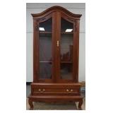 1079	INTAGLIO CARVED CHINA CABINET W/DRAWER, 39 IN WIDE X 74 IN HIGH