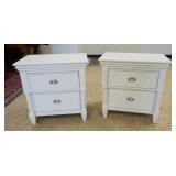 1081	PAIR OF MAGNUSSEN 2 DRAWER NIGHTSTANDS, 26 IN X 17 IN X 27 1/2 IN HIGH