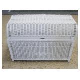 1087	WICKER LIFT TOP CHEST, 34 1/2 IN X 18 1/2 IN X 24 IN HIGH