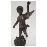 1100	BRONZE OF A CHERUB, 14 IN HIGH