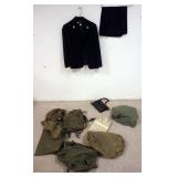 1110	LOT OF ARMY DUFFLE BAGS, SHIRTS AND WAC UNIFORM