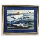 1118	FRAMED PRINT *LOBSTER MAN* ANDREW WYETIN, 28 IN X 22 1/2 IN