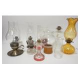 1162	LOT OF KEROSENE & CANDLE LAMPS