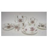 1164	8 PIECE HAMMERSLEY BONE CHINA BREADFAST SET, TALLEST POT IS 8 1/8 IN