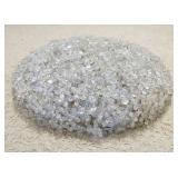 1167	LARGE HANGING DOME SHADE WITH LAYERED PLEXIGLASS FLOWERS, HAS A METAL FRAME WITH 3 HOOKS FOR HA