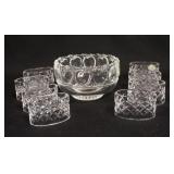 1171	8 WATERFORD NAPKIN RINGS AND A TIFFANY AND CO. 5 IN BOWL