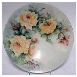 1199	HUTSCHENREUTHER LARGE DEEP HAND PAINTED PLATE,12 3/4 IN