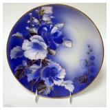 1200	HAND PAINTED NIPPON 10 1/4 IN PLATE, GREEN WREATH MARK