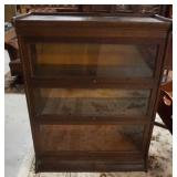 1207	OAK 3 SECTION BARRISTER BOOKCASE, 34 1/4 IN WIDE X 44 1/4 IN HIGH