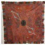 1237	ANTIQUE PAISLEY SHAWL, 68 IN SQUARE
