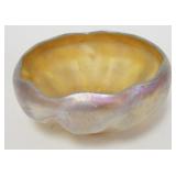 1242	TIFFANY STUDIOS GOLD LUSTER BOWL, INTERIOR IS GRITTY, SIGNATURE PARTIALLY OBSCURED *FAVRILE* VI