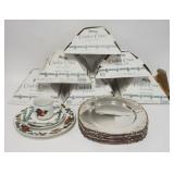 1246	LOT-CADES COVE DINNERWARE & GODINGER METAL PLATES, 7-4 PIECE PLACE SETTINGS CADES COVE, 6 BOXED