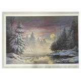 1040	SIGNED LEE ROBERSON LIMITED EDITION PRINT TITLED *NIGHT DAWN * 1988 NO. 540/1000. IMAGE IS 17 1