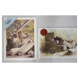 1044	LOT OF TWO SIGNED LEE ROBERSON LIMITED EDITION PRINTS; *HUNT 