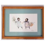 1049	SIGNED P. BUCKLEY MOSS LIMITED EDITION FRAMED PRINT TITLED *TWO PRECIOUS SISTERS* NO. 764/1000 