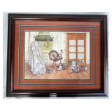 1053	SIGNED WILMA B. VINCENT LIMITED EDITION FRAMED PRINT NO. 442/1500 DATED 1987.  APP. 19 1/4 X 23