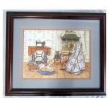 1054	SIGNED WILMA B. VINCENT LIMITED EDITION FRAMED PRINT NO. 299/1500 DATED 1989.  APP. 19 1/4 X 23